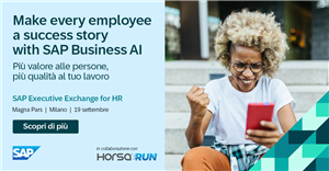 Make every employee a success story with SAP Business AI: Più valore alle persone, più qualità al tuo lavoro - evento in presenza
